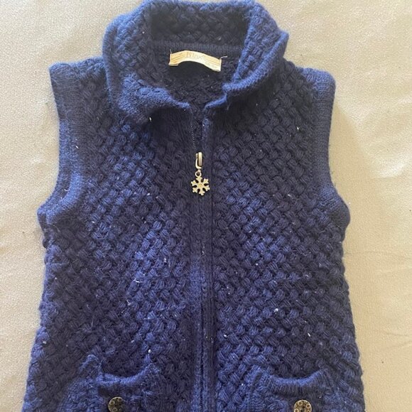 Lilax Girls Toddlers Baby Winter Sleeveless Blue Sweater Vest Sz 2-3T - Picture 1 of 5